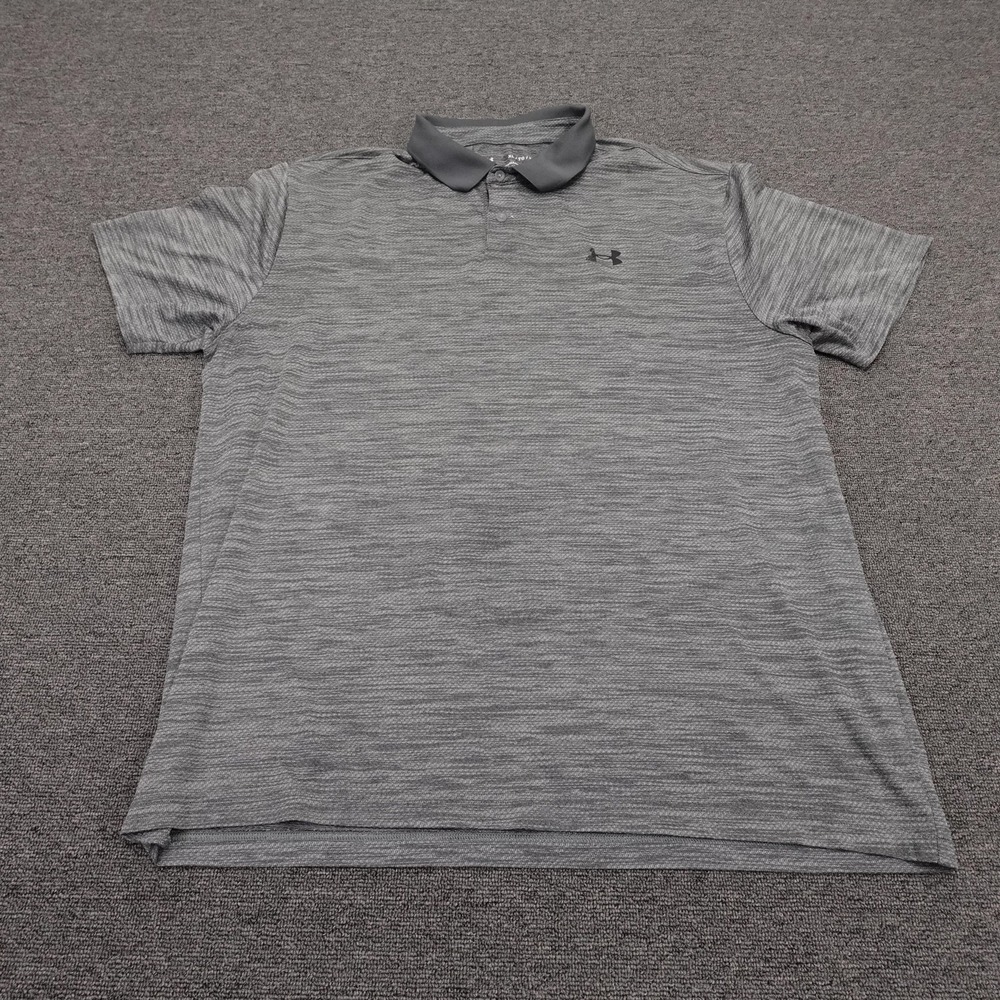 Under Armour Polo Shirt Mens Extra Large Gray The Performance Polo Golf Stretch